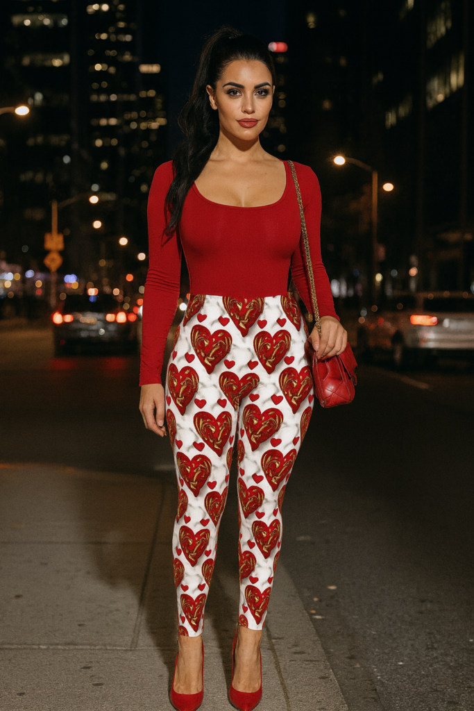queen of hearts legging
